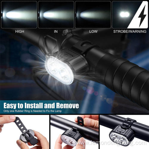 Waterproof usb rechargeable bicycle led handle bar lights